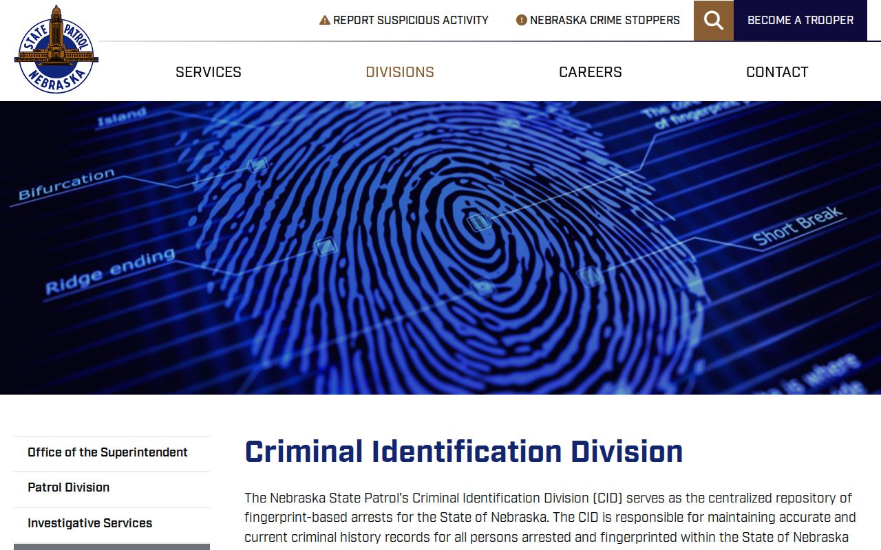 Thurston County criminal history repository information