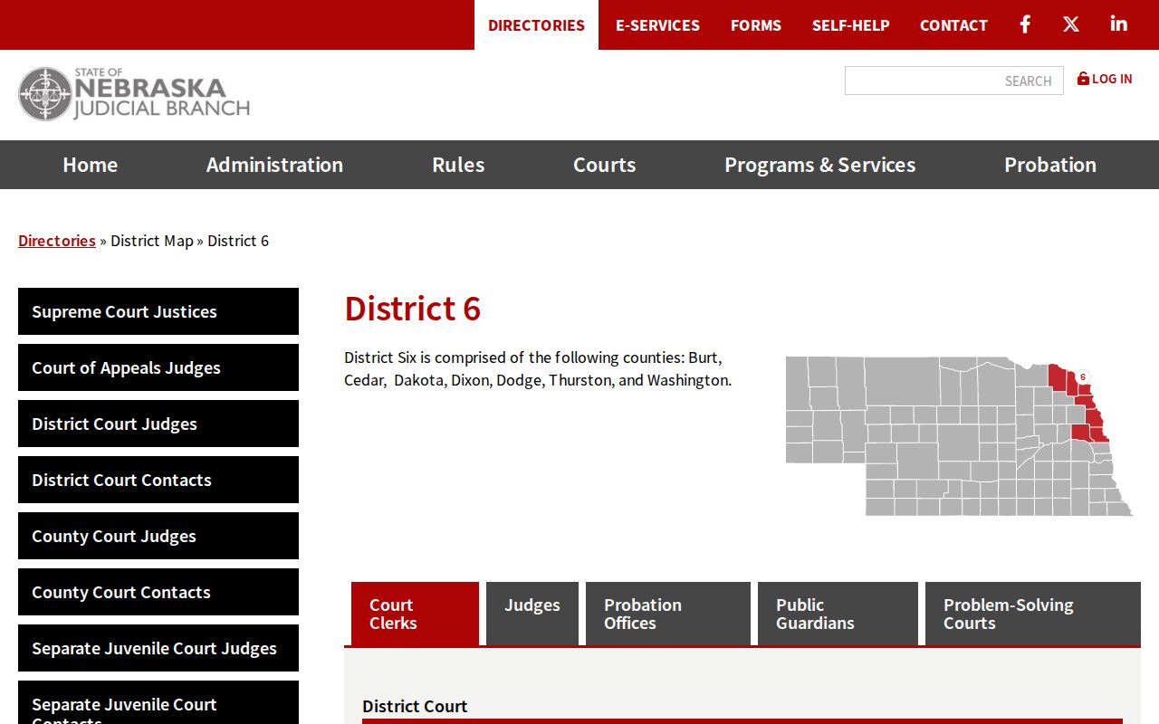 Thurston County criminal case and probation district directory