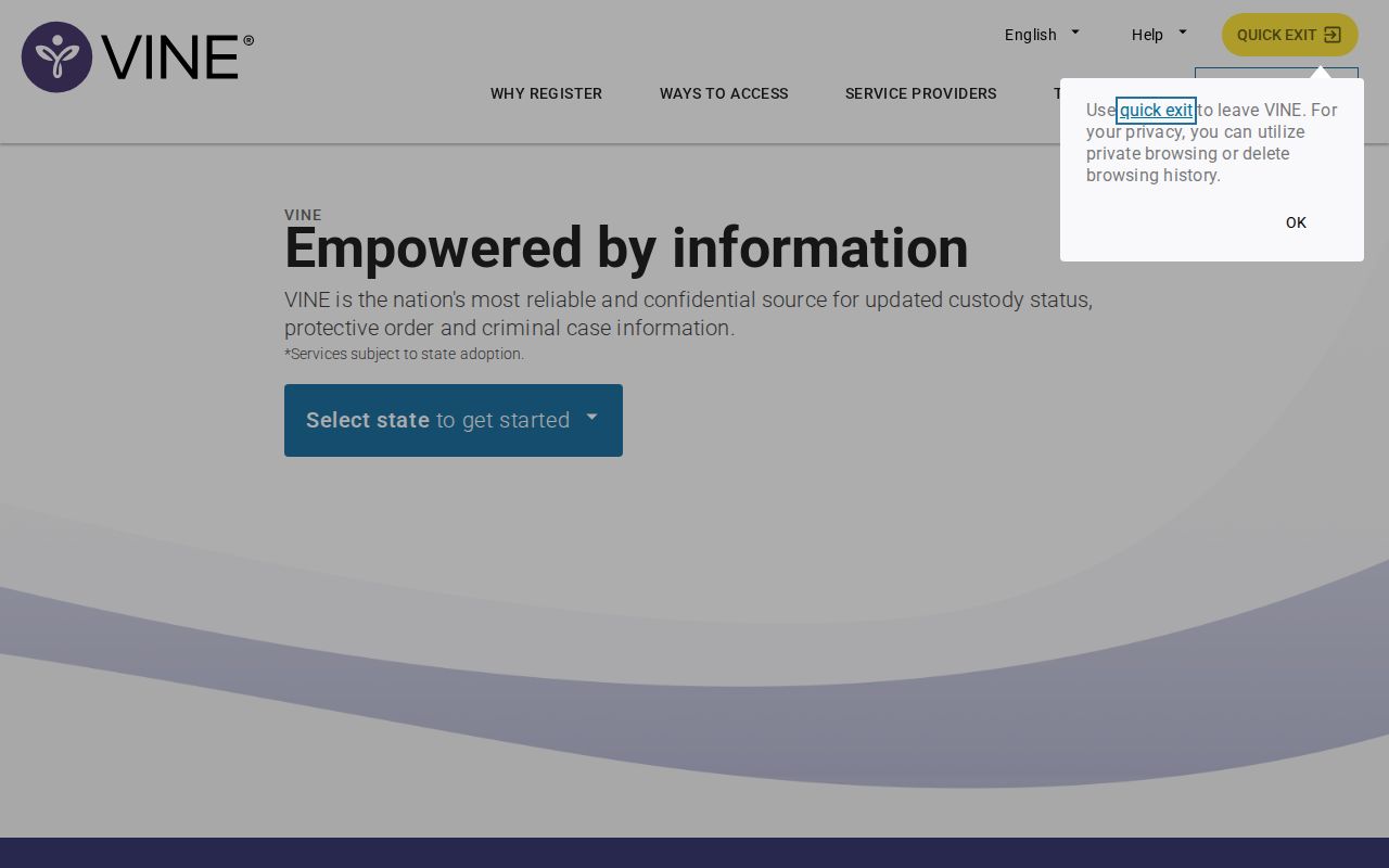 Thurston County arrest lookup custody notification service