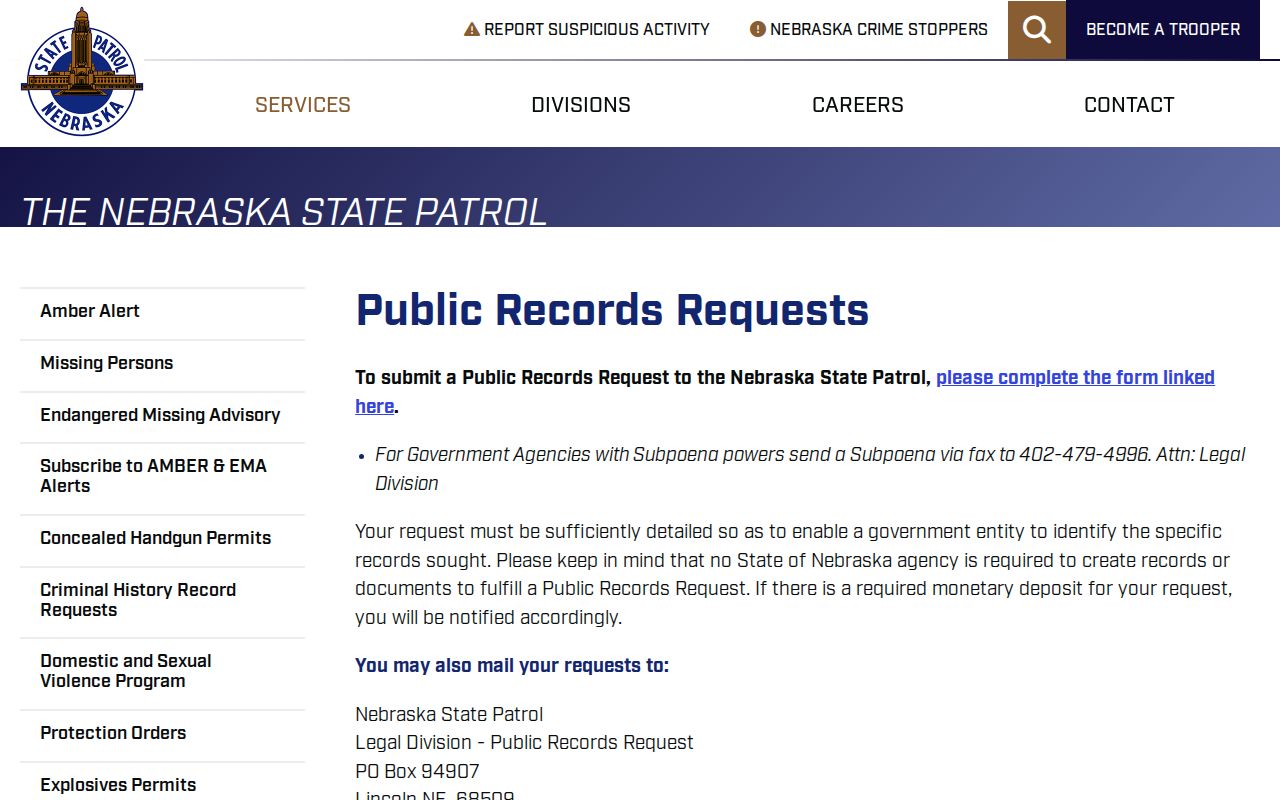 Thurston County arrest record NSP public request channel